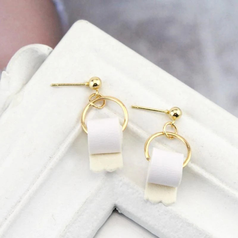 Toilet Roll Paper Earrings