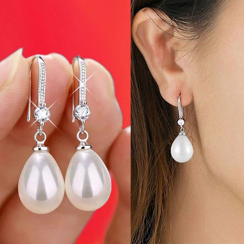 Imitation Pearls Drop Earrings