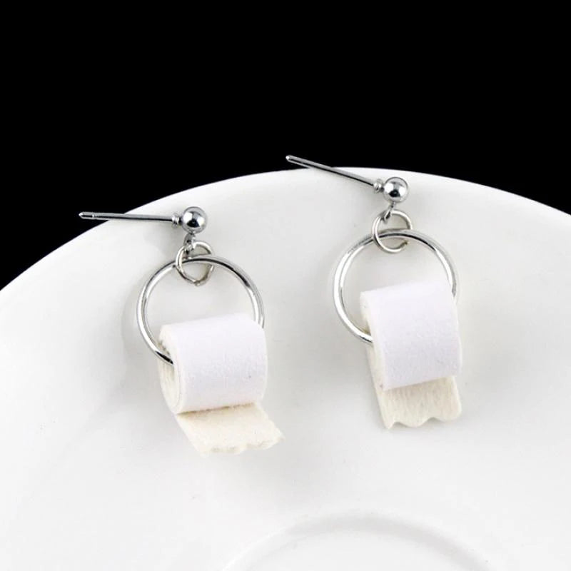 Toilet Roll Paper Earrings