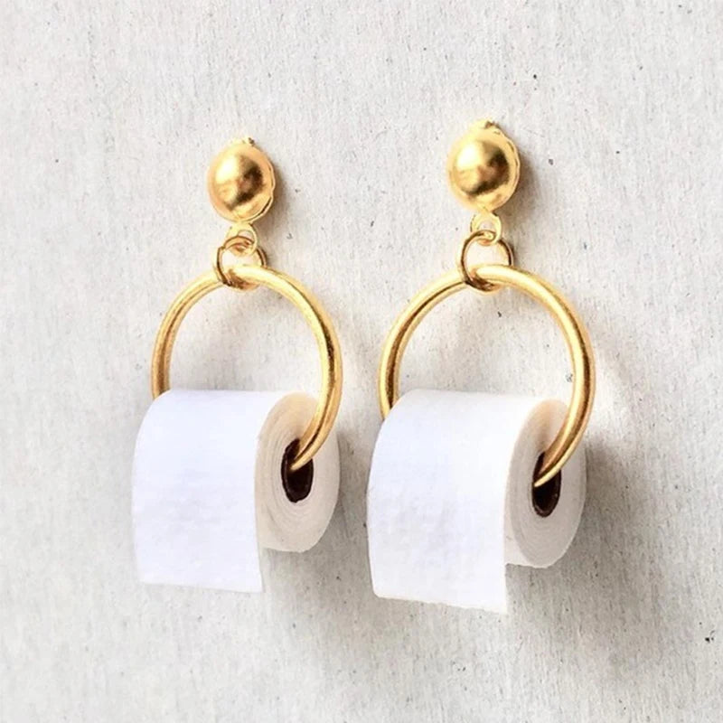 Toilet Roll Paper Earrings