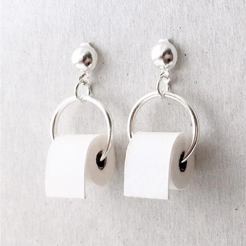 Toilet Roll Paper Earrings