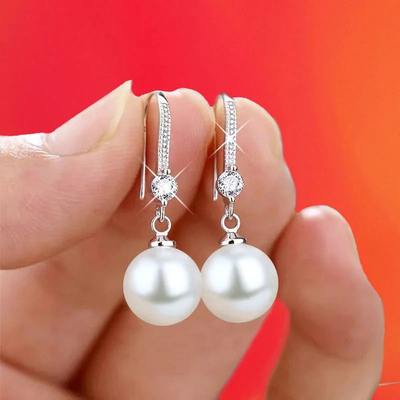 Imitation Pearls Drop Earrings