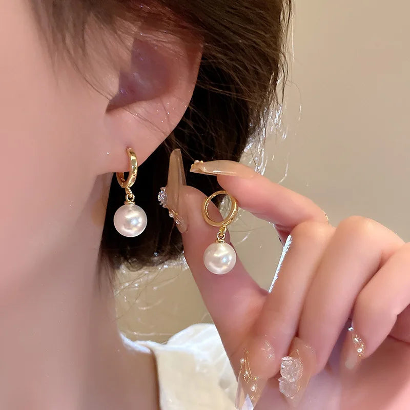 Pearl Drop Earrings Buckle