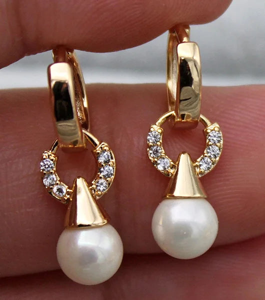 Imitation Pearls Drop Earrings