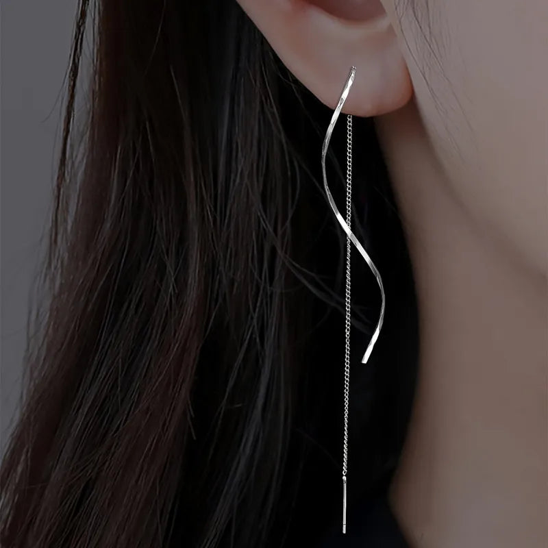 Long Tassel Threader Earrings