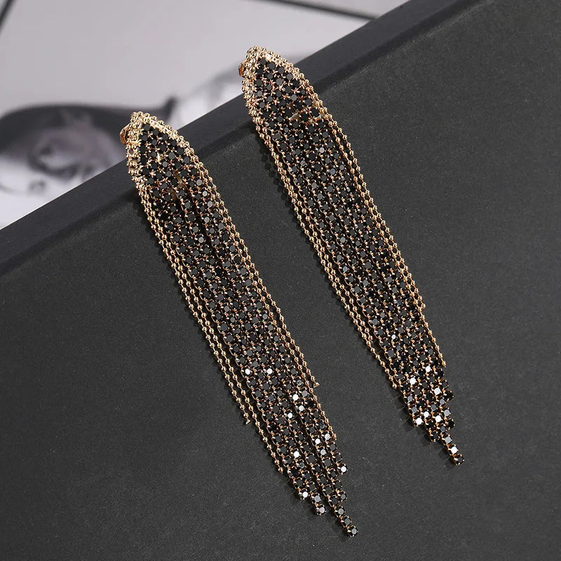 2PC Long Tassel Earrings