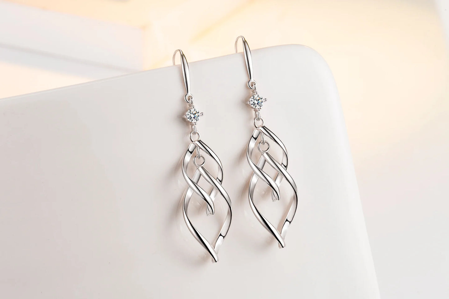 Silver Hollow Exaggerated Long Tassel Hook Earrings