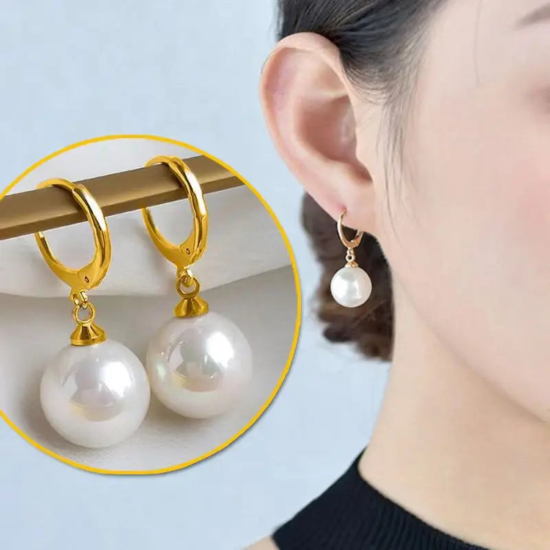 Pearl Drop Earrings Buckle