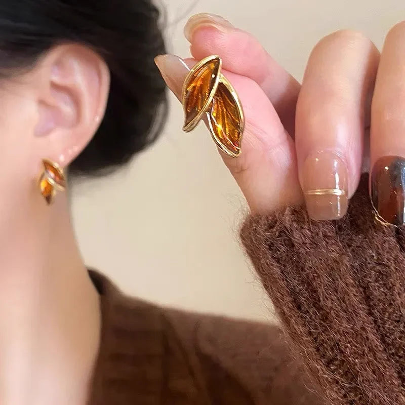 Leaf Stud Earrings