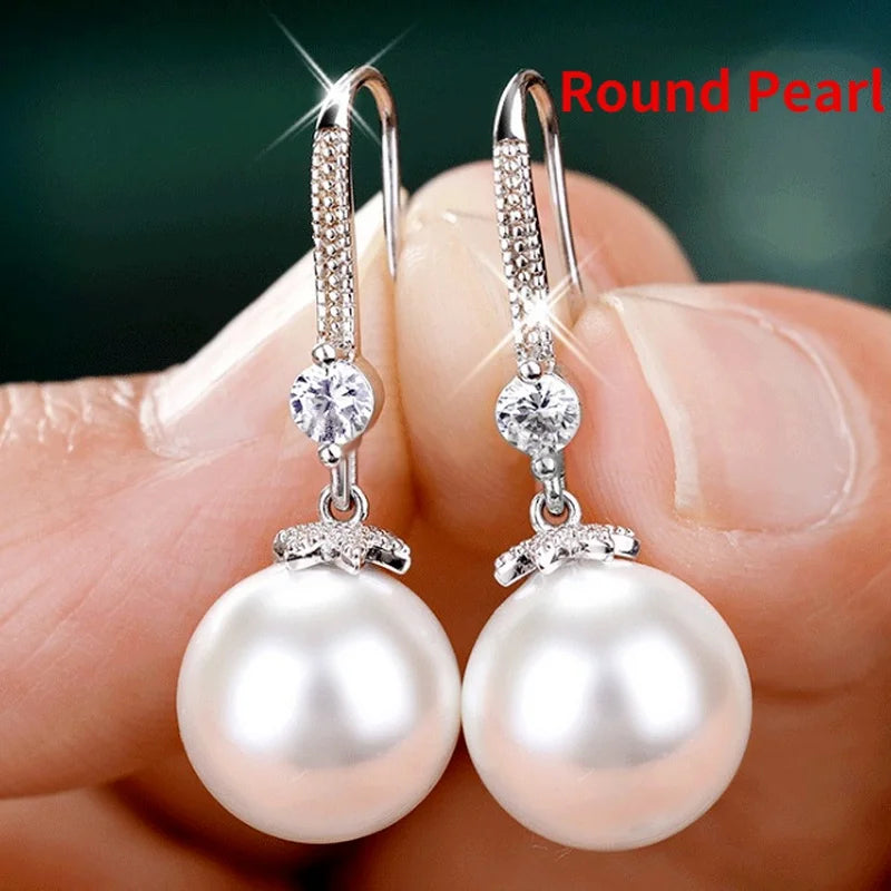 Imitation Pearls Drop Earrings