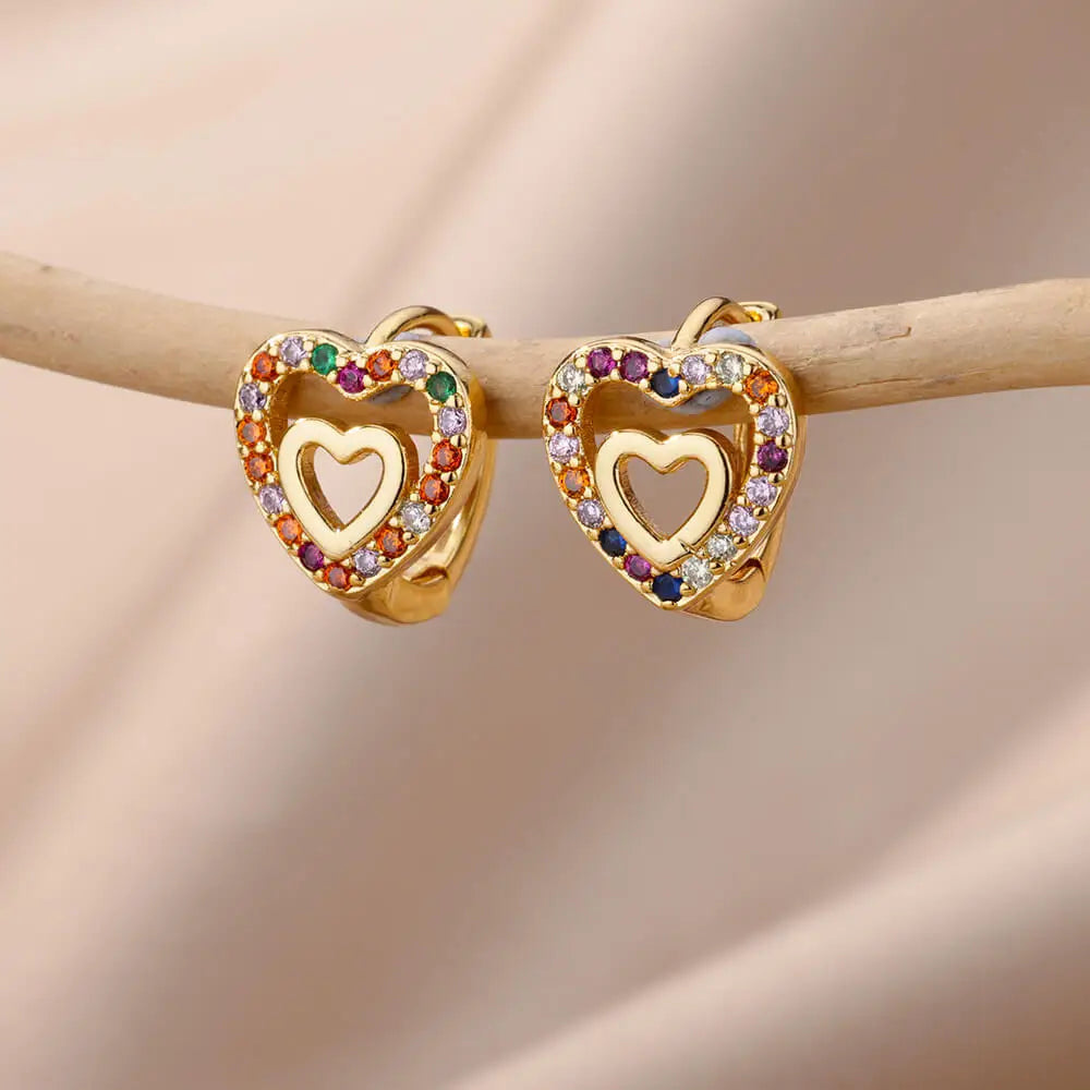 Heart Dangle Earrings