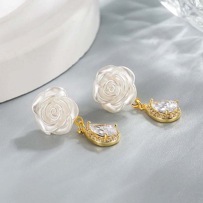 Crystal Round Stud Earrings