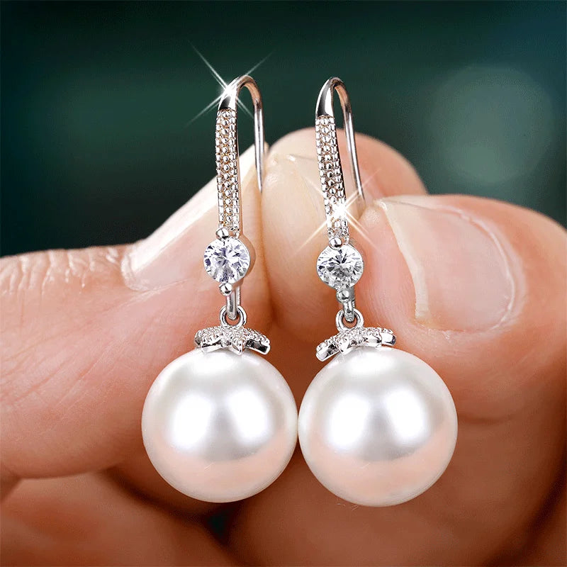 Imitation Pearls Drop Earrings