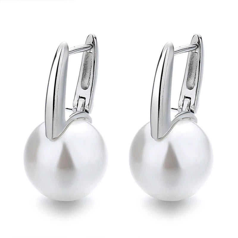 Pearl Studs Hoop Earrings