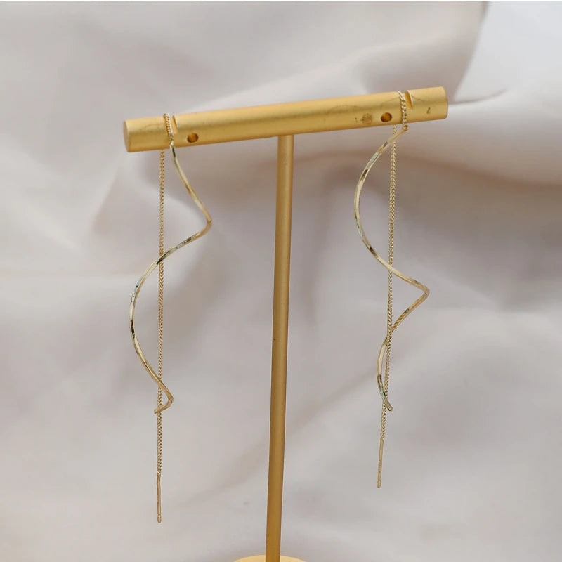 Long Tassel Threader Earrings