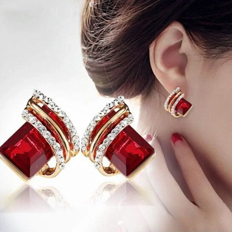 Fashion Gold-plated Zircon Earrings