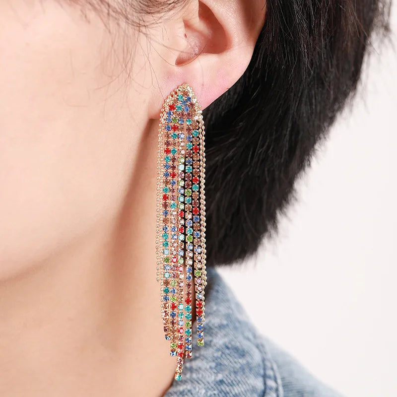 2PC Long Tassel Earrings