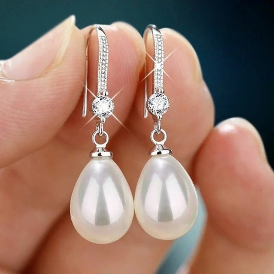 Imitation Pearls Drop Earrings