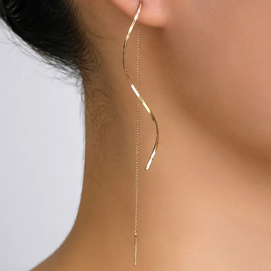 Long Tassel Threader Earrings