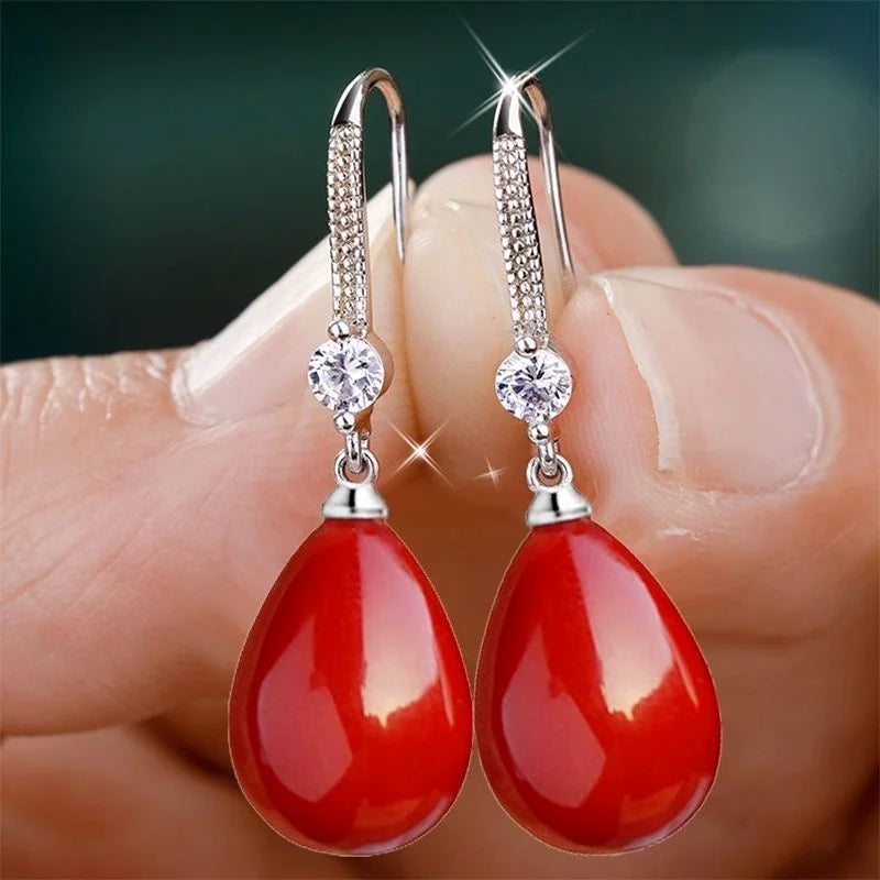 Imitation Pearls Drop Earrings