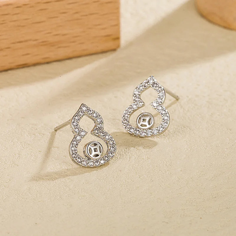 Crystal Round Stud Earrings