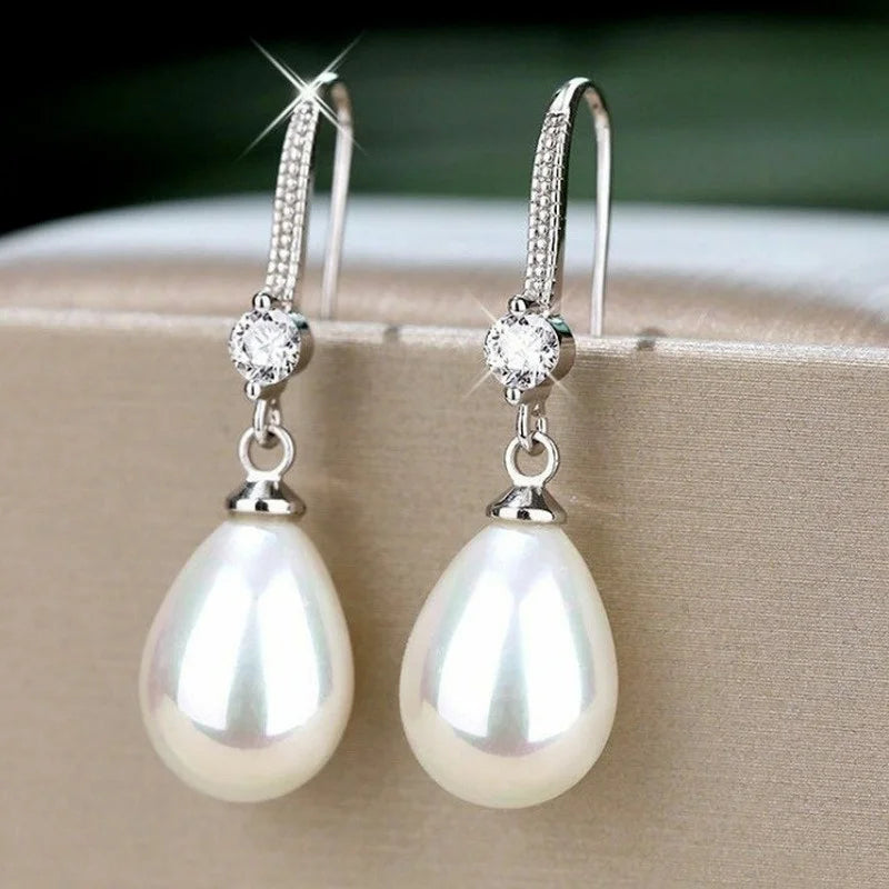 Imitation Pearls Drop Earrings