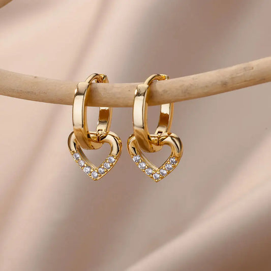 Heart Dangle Earrings