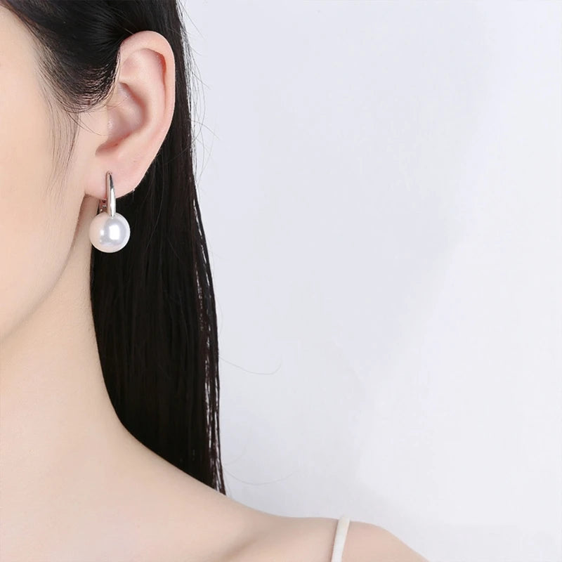 Pearl Studs Hoop Earrings