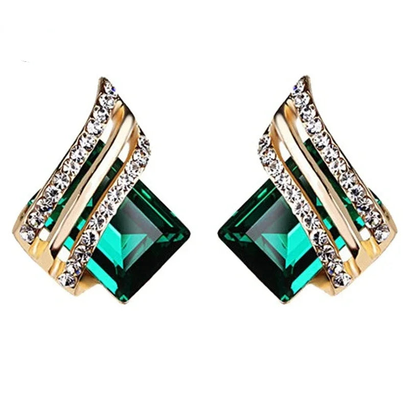 Fashion Gold-plated Zircon Earrings