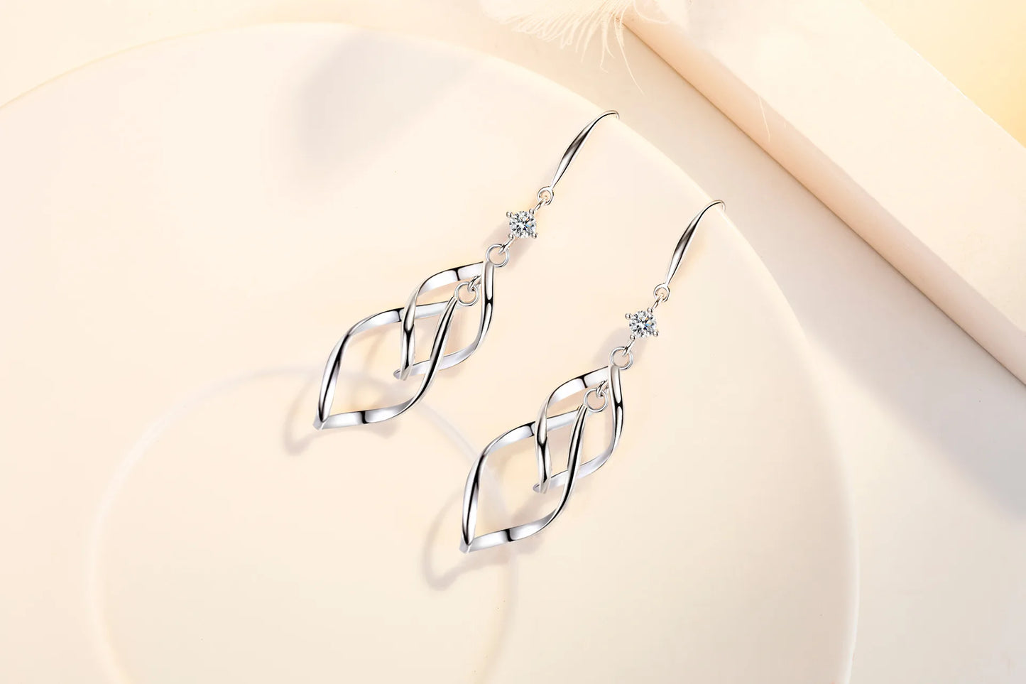 Silver Hollow Exaggerated Long Tassel Hook Earrings