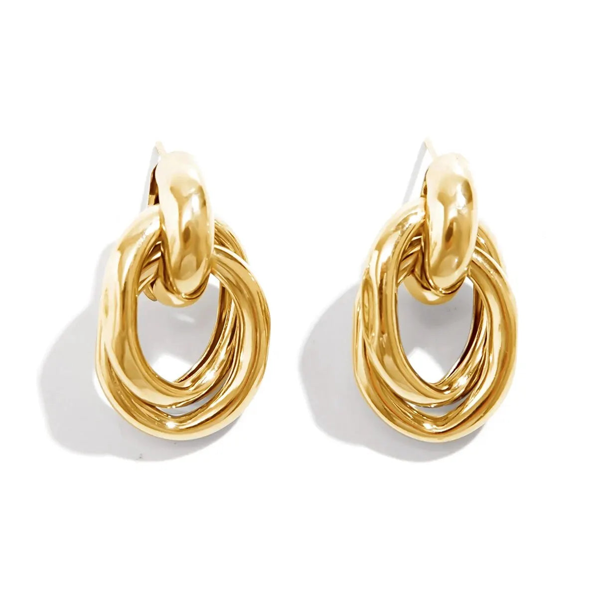 Gold Geometric Irregular Stud Earrings