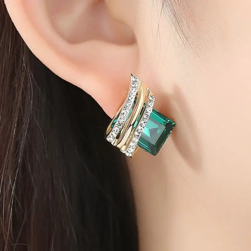 Fashion Gold-plated Zircon Earrings