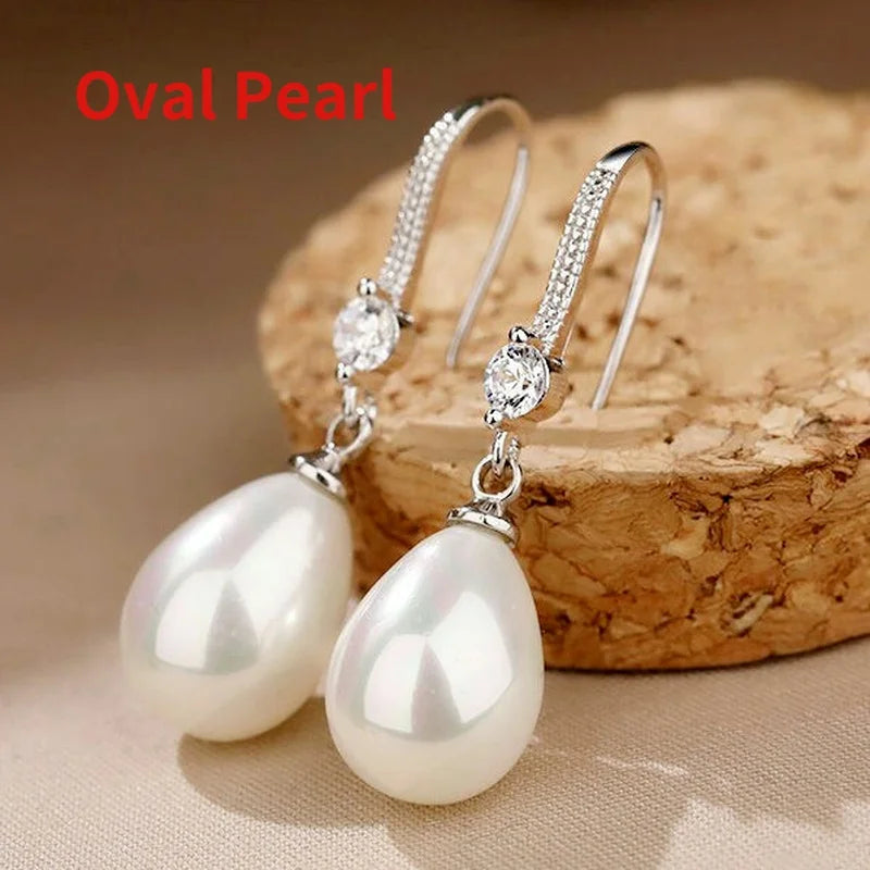 Imitation Pearls Drop Earrings