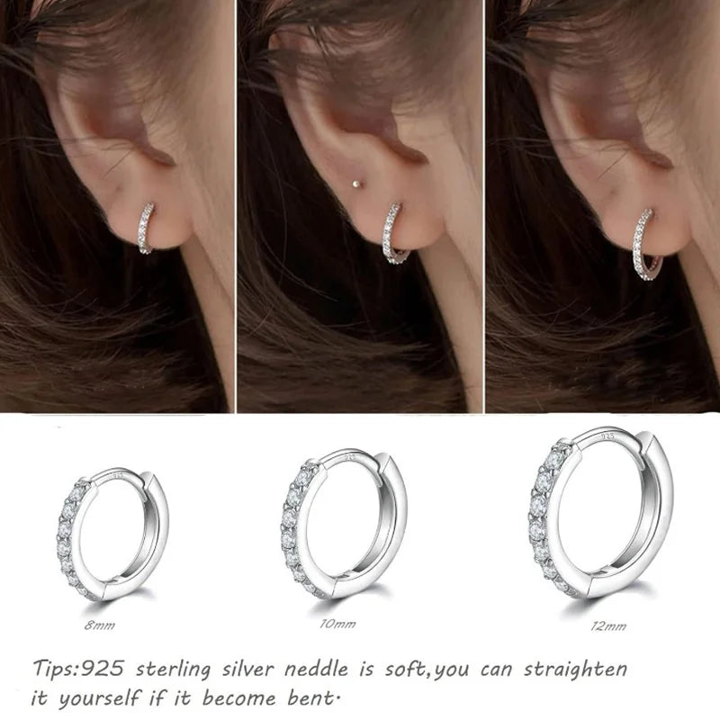 Sterling Silver/Gold Plated Small Hoop Earrings