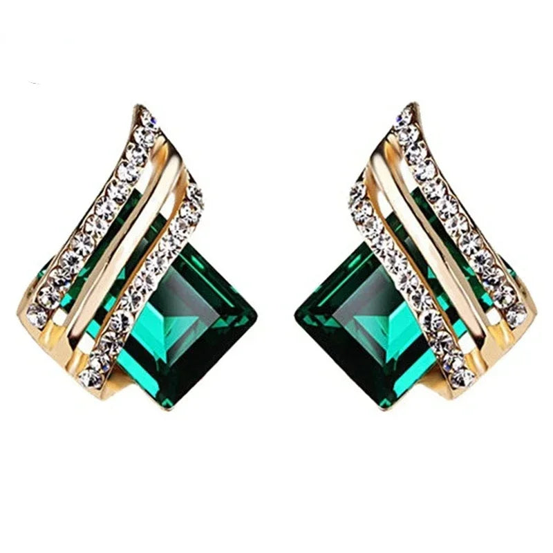 Fashion Gold-plated Zircon Earrings